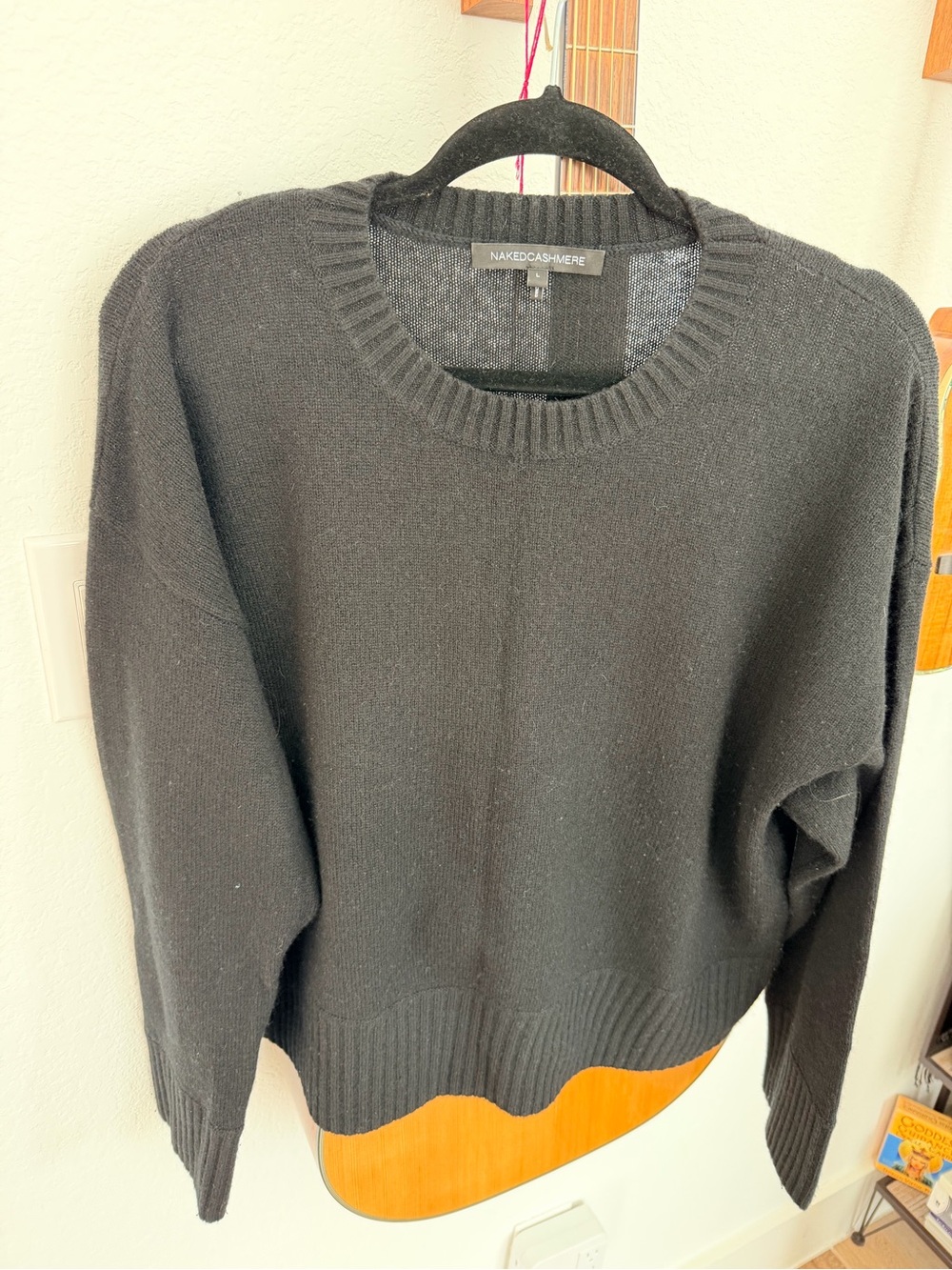 NAKEDCASHMERE Black Classic Crewneck Cashmere Sweater